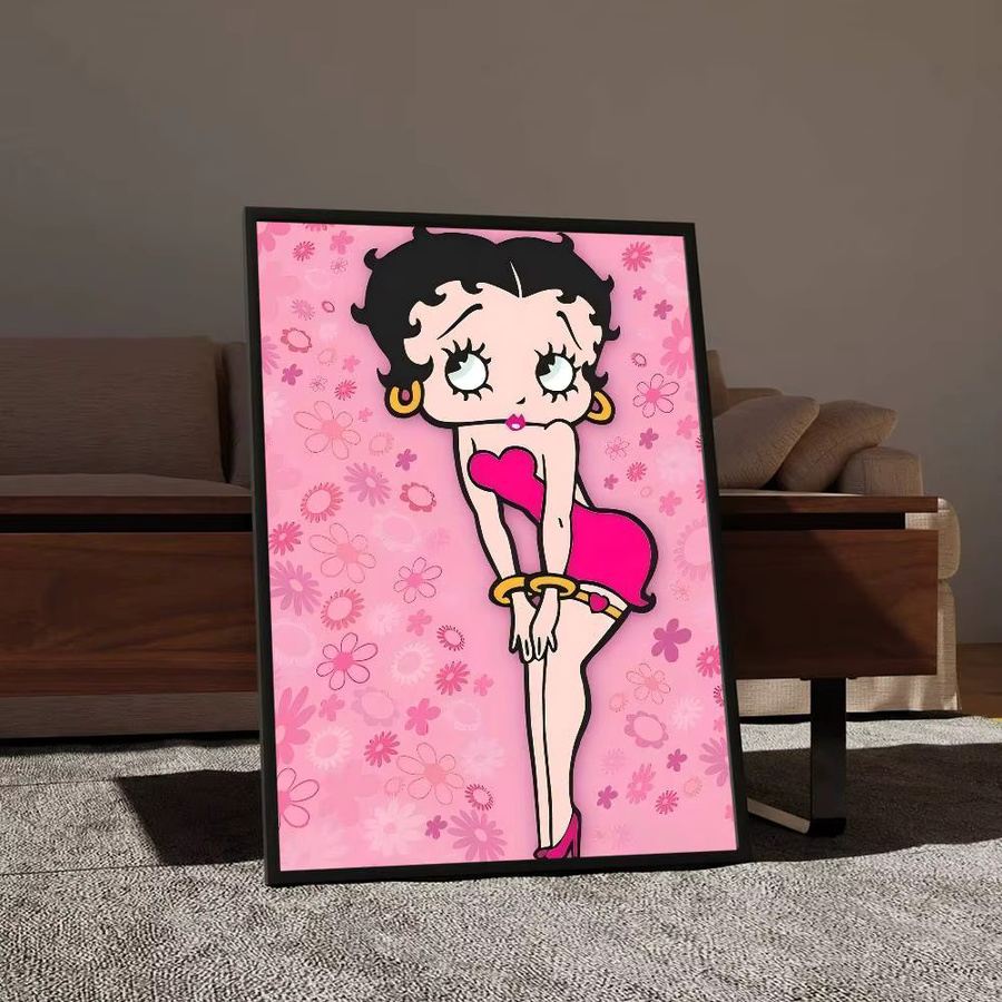 Rastar B-Betty B-Boop Anime-Poster, selbstklebender Whitepaper-Aufkleber in Weiß für deine DIY-Raumdekoration - Bild 5
