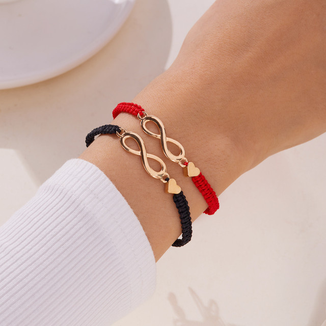 Rinhoo Armband, roter Faden, geflochten, Damen - Bild 1