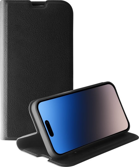 Vivanco Premium Wallet Book Cover Handyhülle für iPhone 15 Pro, schwarz - Bild 1
