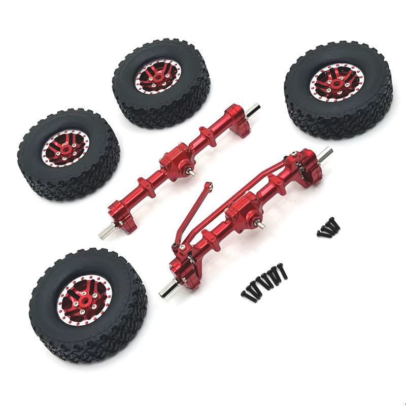JIKEFUN MN Modell Metall Upgrade Zubehör, RC Auto Teile, Rot - Bild 3