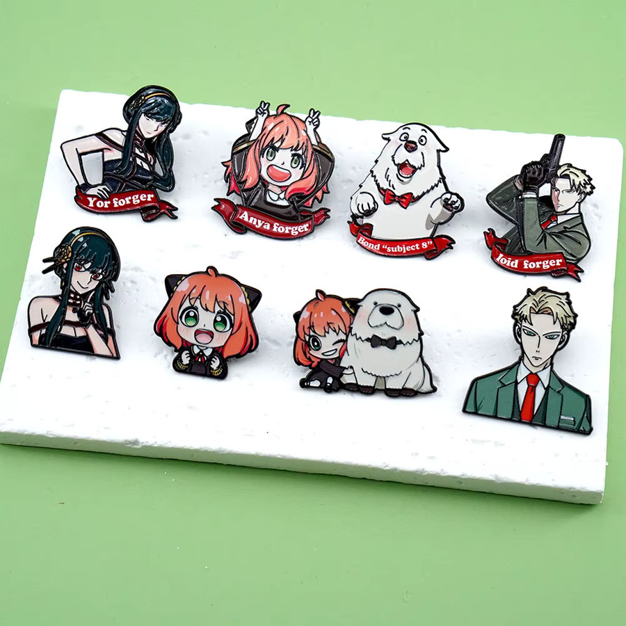 Potdemiel Spy Family Anya Emaille-Pins, Anime-Broschen, 4-teiliges Set - Bild 4