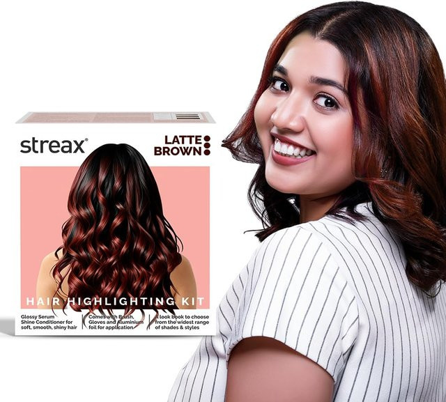 Streax Highlight-Kit Haarfarbe Latte Brown, 180 g, Damen - Bild 1