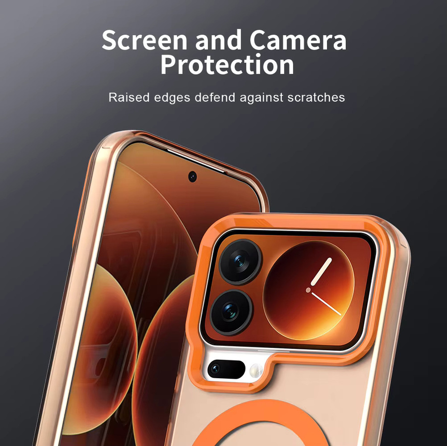 Xiaomi 17 Pro Max und 17 Pro Schutzhülle mit MagSafe Magnetisch Matt in Orange - Bild 4