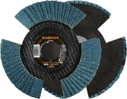 Rhodius VISION PRO Fächerschleifscheibe Körnung 40 Blau 10 Stück - Bild 1