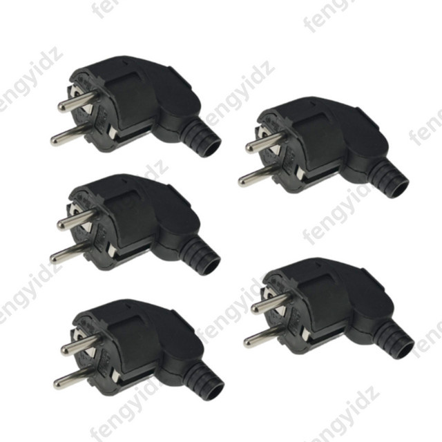 Fengyidz Elektrischer Steckadapter 16A EU 4,8mm AC Wiederaufladbarer Stecker für Steckdosen und Verlängerungskabel in Schwarz oder Weiß - Bild 1