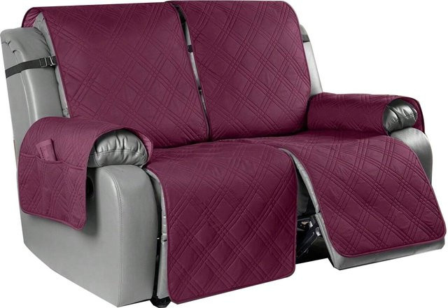 Wasserdichter und rutschfester Relaxsessel-Überzug in Blau mit elastischen Bändern für Liege oder Loveseat, waschbarer Mikrofaser-Bezug - Bild 1