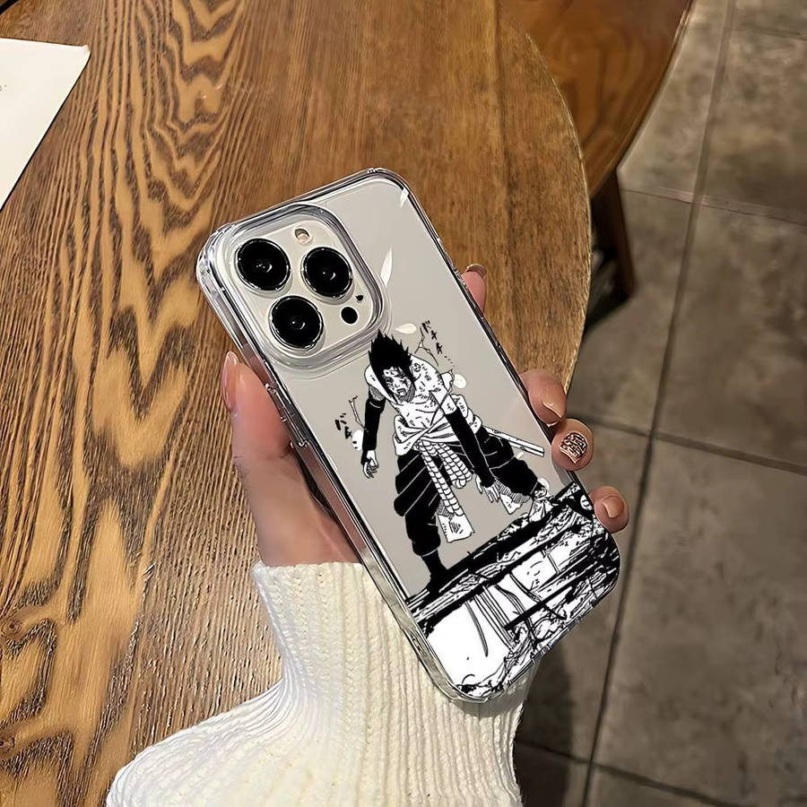 Transparente Anime Sasuke Uchiha Handyhülle für dein iPhone 11 bis iPhone 17 Pro Max - Bild 4