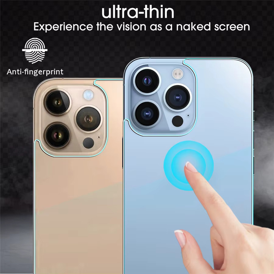 Fudusaidman 5in1 Schutzset für iPhone 11 bis 16 Pro Max: Klares gehärtetes Glas Rückseitenfolie und 3 Linsenschutz-Kits in Transparent - Bild 4
