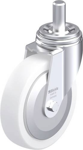 Blickle Stahlblech-Lenkrolle LHZ-SPO 200K-FA in Weiß mit Rad-Durchmesser 200 mm und einer Tragfähigkeit von 900 kg - Bild 1