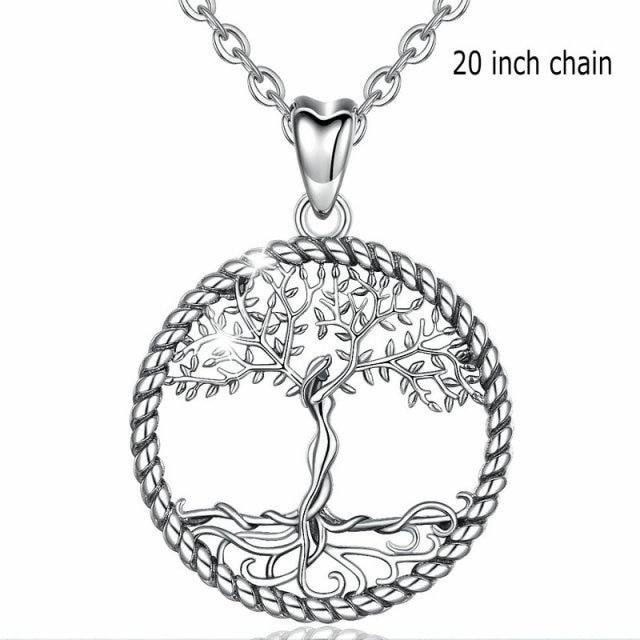 Halskette mit Anhänger Baum des Lebens, 925 Silber, Unisex - Bild 1