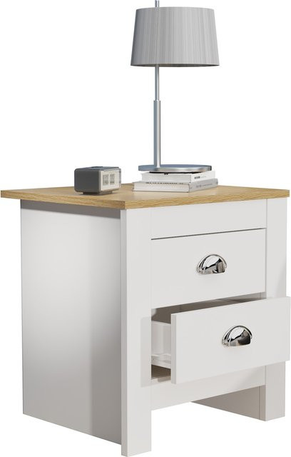 VCM Nachtschrank Balusa im Retro Design für dein Schlafzimmer, H x B x T: 48 x 45 x 40 cm - Bild 1