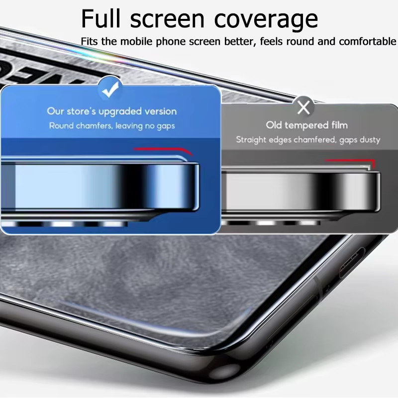 3er-Set gehärtetes Schutzglas für Realme GT Neo2T, transparent, Full Coverage mit Fingerabdruck-Entsperrung - Bild 3