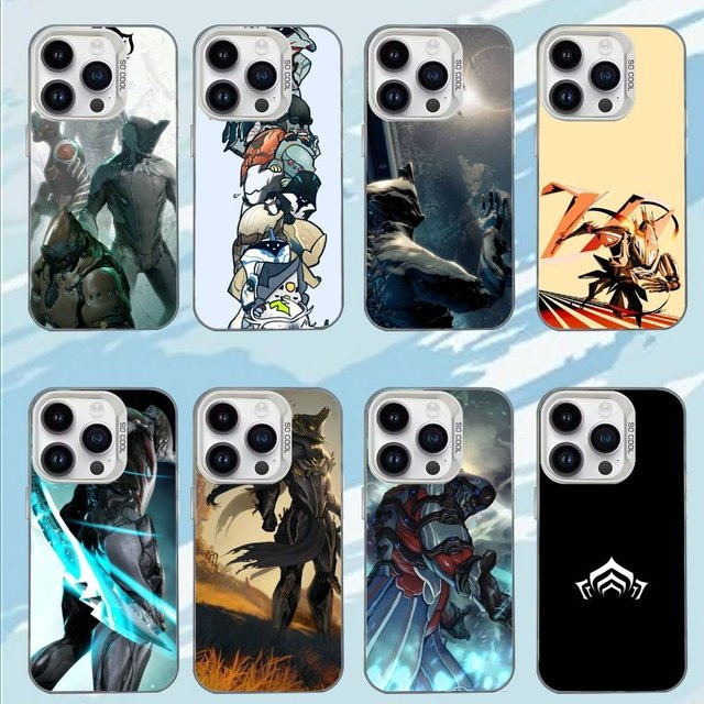W-Warframe stoßfeste Handyhülle für iPhone 11 bis 17 Pro Max in Schwarz und Multicolour mit mattem Finish - Bild 1
