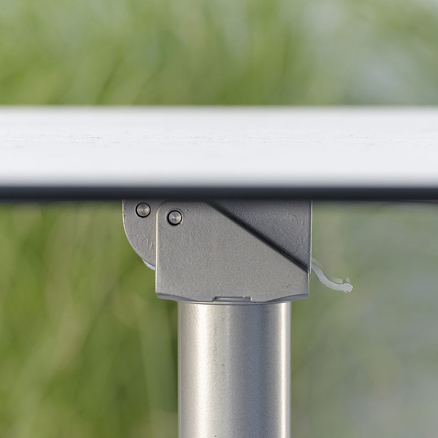 Stern Livorno Tischgestell aus Aluminium in Graphit, abklappbar und ineinander stellbar für Silverstar 2.0 Tischplatten Ø 80 cm und 80x80 cm - Bild 2