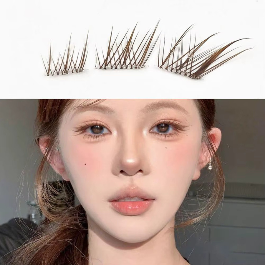 Segmentierte falsche Wimpern, braun, Damen - Bild 2
