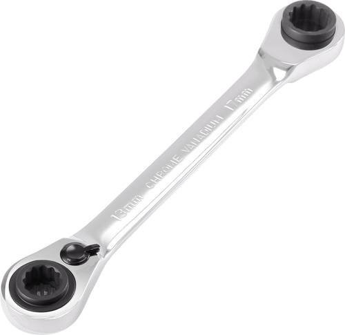 TOOLCRAFT Doppel-Ringratschenschlüssel-Satz in Silber, Schlüsselweite metrisch 10 - 19mm - Bild 1