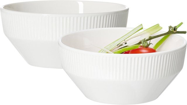 Ritzenhoff & Breker Servierschalen Kelly aus Porzellan, Farbe: Weiß, 2er Set, Durchmesser: 17,5 cm - Bild 1