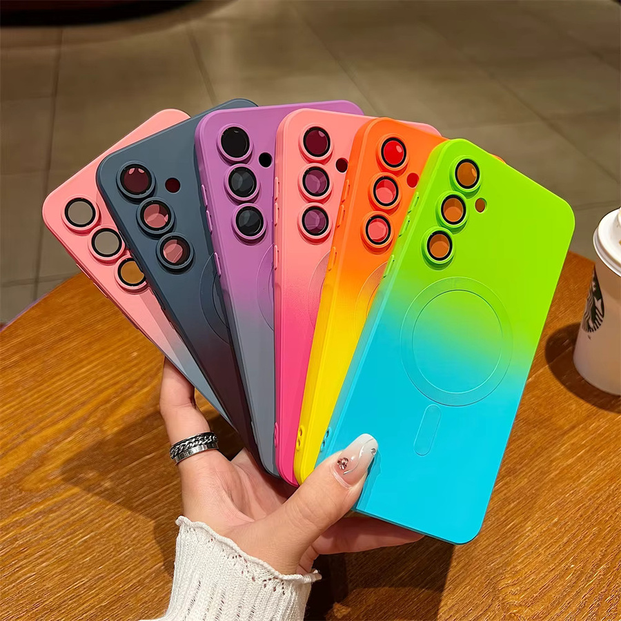 Magnetische Silikon Soft Cover Hülle mit Farbverlauf für Samsung Galaxy A-Serie (A17 A56 A36 A26 A16 A55 A25 A35 A15 A54 A34 A24 A14 5G A05S A07) in Multicolour - Bild 3