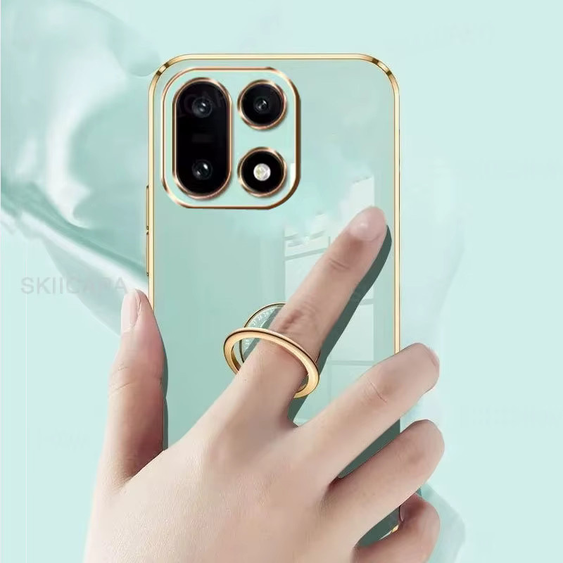 Silikon Schutzhülle für OnePlus mit Ringhalter und Lanyard in Weiß - Bild 1
