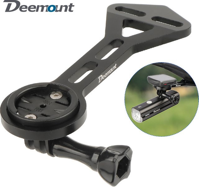 DEEMOUNT Aero Lenker Computer Out Front Mount für Garmin Bryton Wahoo und GoPro Interface in Schwarz - Bild 1