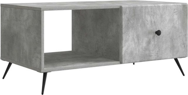 vidaXL Couchtisch in Betongrau und Schwarz im Vintage-Design, B/T/H: 90 x 50 x 40 cm - Bild 1