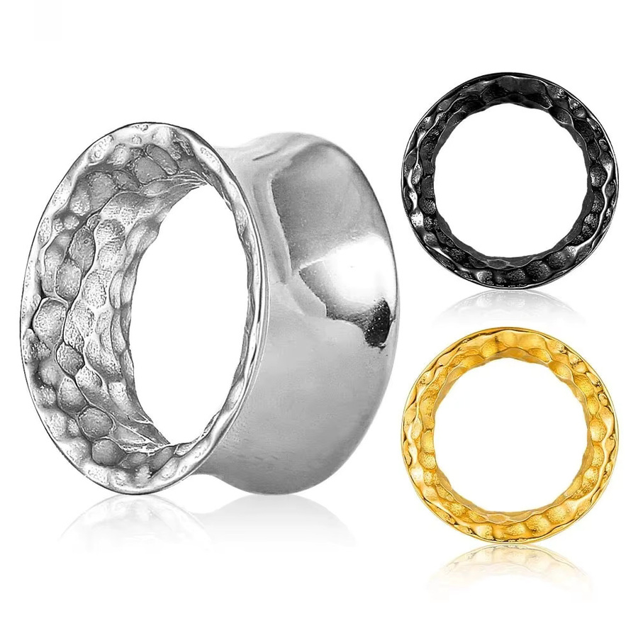 Casvort Ohr Tunnel Plugs, Edelstahl, Silber, Unisex, Punk - Bild 1