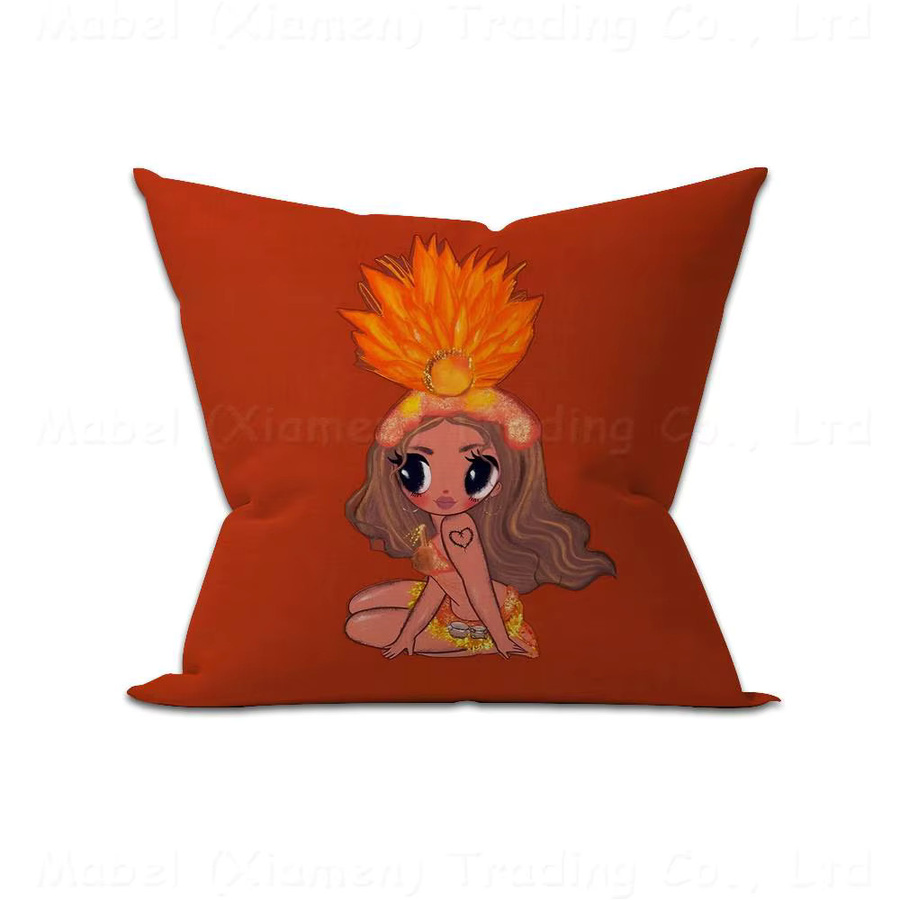 K-karol G Tropicoqueta Kissenbezug von BEAST KINGDOM in Orange, quadratisches Design-Kissen für deine Dekoration, B/T/H: 30 x 30 x 30 cm - Bild 5