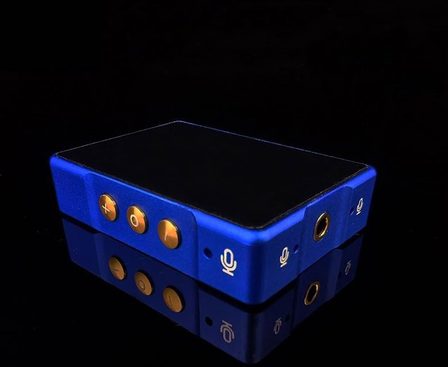 HiFiAMP BX1 Tragbarer Bluetooth 5.4 HiFi-Audio-Player mit LDAC, HD-Sprachqualität, ES9028+ES9603 und 0,91-Zoll OLED-Display in Blau - Bild 1