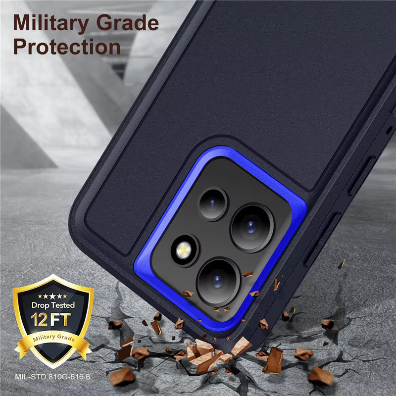 3in1 Defend Heavy Armor OTT-BOX Handyhülle für Motorola Moto G Power Play Stylus in Schwarz oder Rot - Bild 5
