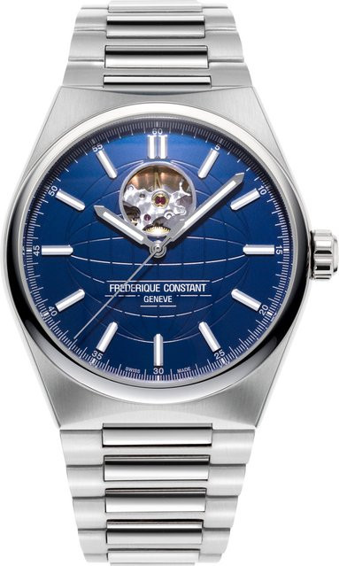 Frederique Constant Armbanduhr Automatik, Edelstahl, Blau, 41 mm, Herren - Bild 1