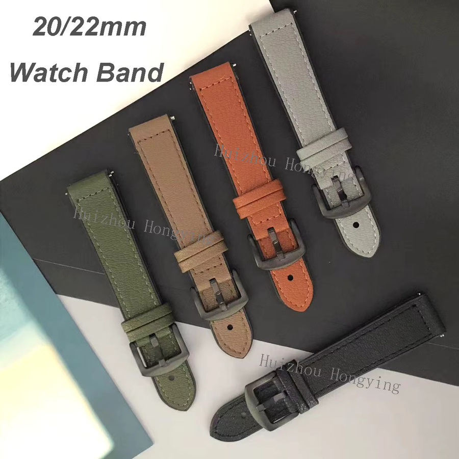 Uhrenarmband Leder, 20 22mm, Weiß - Bild 3