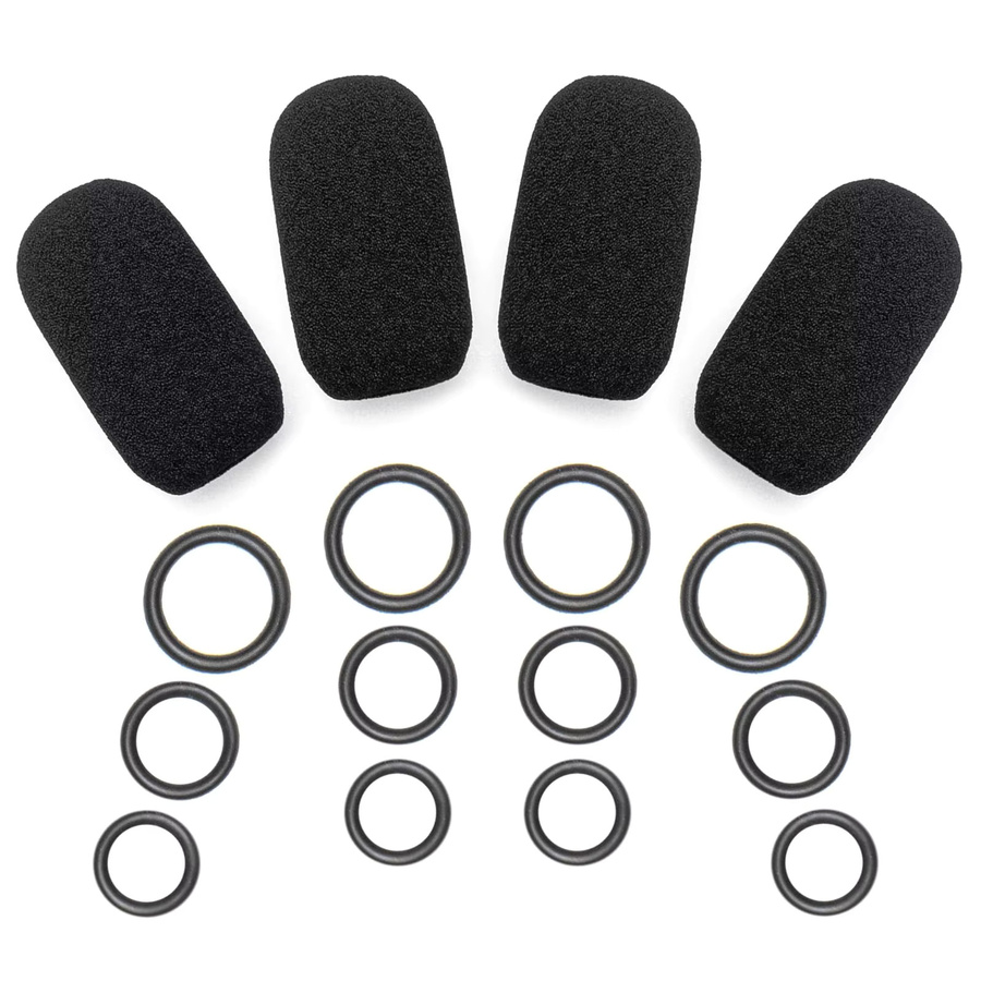 4er-Pack Mikrofonabdeckungen für Sena SRL Mic System und Shoei Neotec 2 Helm, Mikrofonschwamm in Schwarz - Bild 3