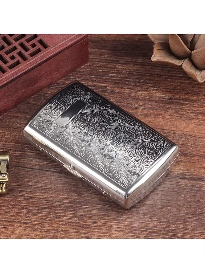 KeYi 12er-Pack Versiegelte Wasserdichte Zigarettenetuis aus Metall in Silber, Tragbare Retro Zigarettenbox für Männer - Bild 5