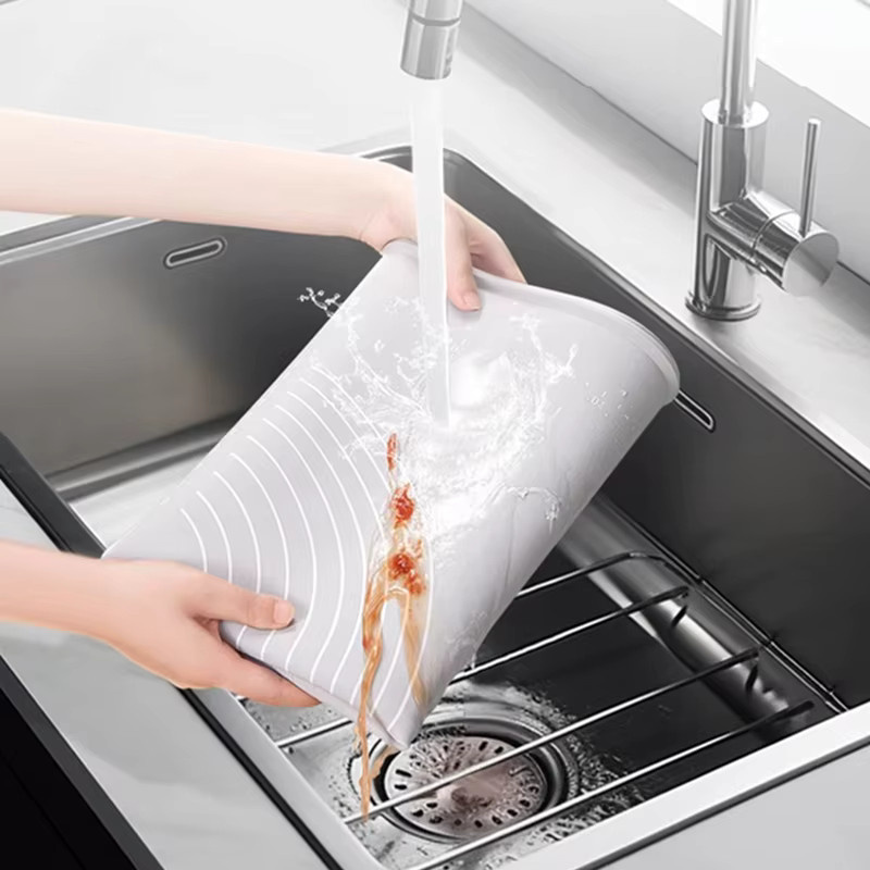 Rutschfeste Silikon-Backmatte für die Küche in Grau, rechteckige Teigmatte zum Ausrollen von Pizza, Nudeln und Keksen, 0,6 cm Dicke - Bild 2
