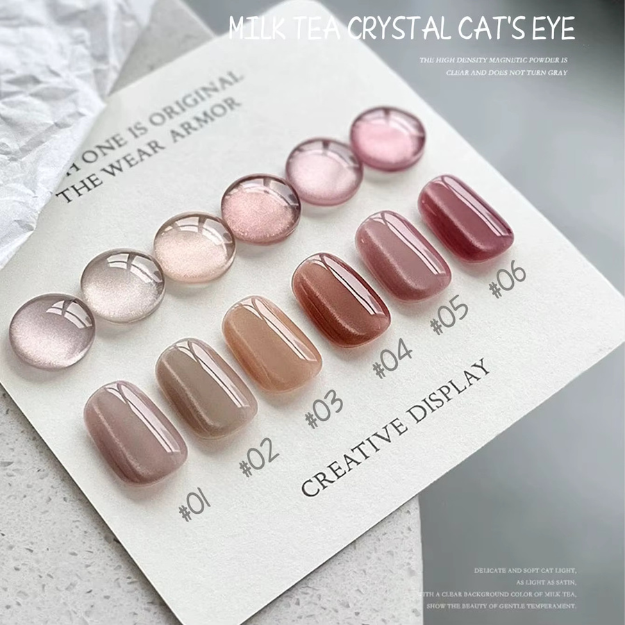 MIANEL NAIL Cat Eye Magnet Gel Nagellack, Nude Rosa, Schimmernd, 12 ml - Bild 4