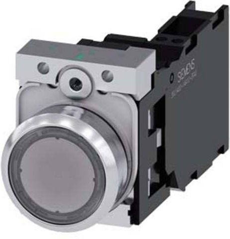 Siemens Drucktaster 3SU1153-0AB70-3FA0 in Grau und Transparent aus Metall - Bild 1