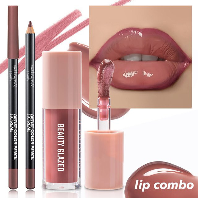 Beauty Glazed Lippen-Make-up Set, 2 Stück, Unisex, Matt - Bild 1