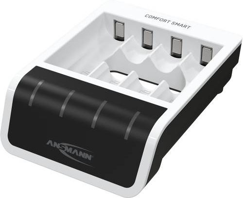 Ansmann Comfort Smart Rundzellen-Ladegerät für NiMH Akkus (AAA und AA) mit USB-Anschluss - Bild 1