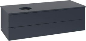 V&B Waschtischunterschrank Antao mit Beleuchtung, Farbe Blau, B/T/H: 120 x 50 x 36 cm - Bild 1