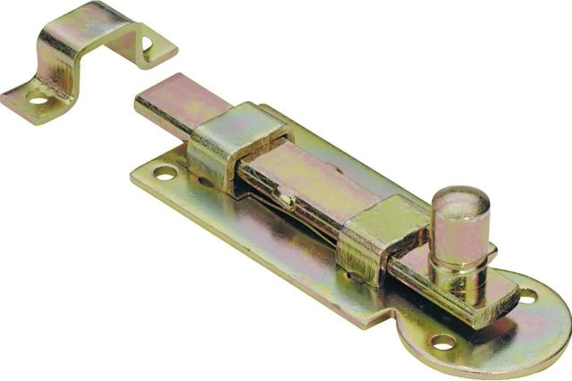 Hettich Knopf-Schubriegel aus Stahl, verzinkt, Silber, Breite: 80 mm, Höhe: 25 mm - Bild 1