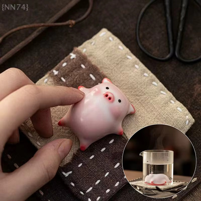 JETTING Keramik-Teetasse mit Cartoon-Schweinchen-Motiv und Blasenfunktion - Bild 1