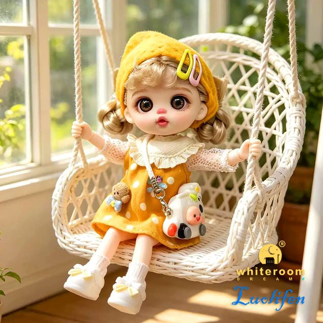 Luolifen Mini OB11 BJD Puppe, Jeans-Set, Blau-Grün - Bild 1