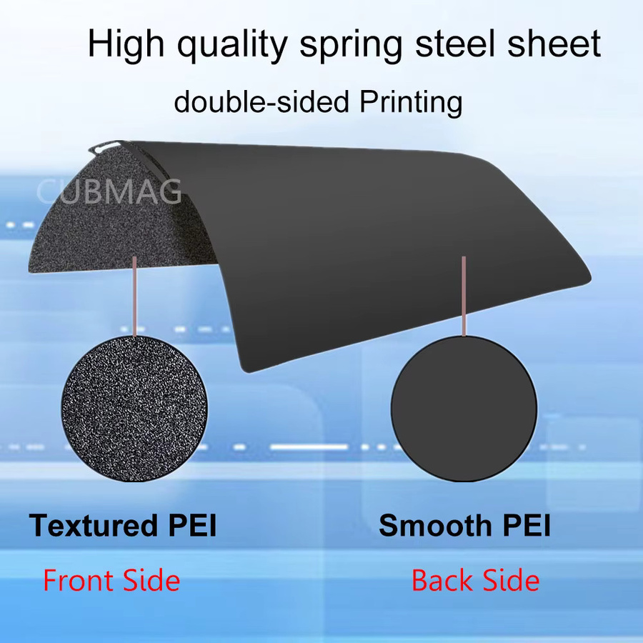 Bambulab PEI-Blatt Doppelseitige Druckplatte in Schwarz für P1P P1S X1C X1 und A1 Modelle B/B: 25,7 x 25,7 cm - Bild 2