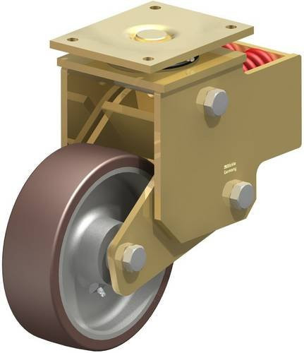 Blickle LSFN-GB 252K Lenkrolle gefedert mit 250 mm Rad-Durchmesser, Tragfähigkeit max. 2200 kg, Farbe Silber - Bild 1