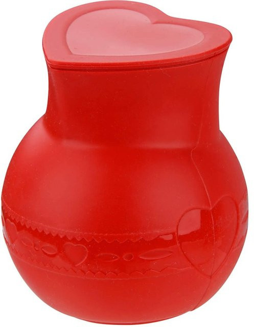 Dr. Oetker Schmelztopf Flexibel Love mit Deckel aus Silikon in Rot, 0,25 l - Bild 1