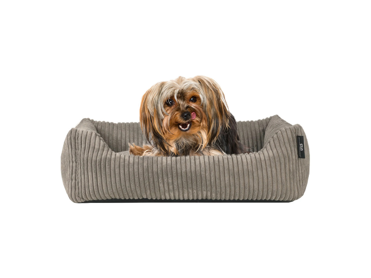 ROHRSCHNEIDER Tierbett Milly in Taupe aus Cordstoff mit abnehmbarem Bezug, B/T/H: 55 x 42 x 15 cm - Bild 2
