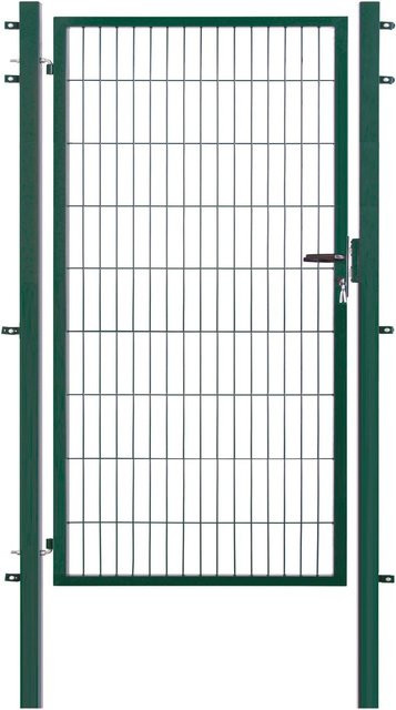 FLORAWORLD Einzeltor comfort Schwingtor für Doppelstabmattenzaun, Farbe: Grün, B/H: 100 x 180 cm - Bild 1