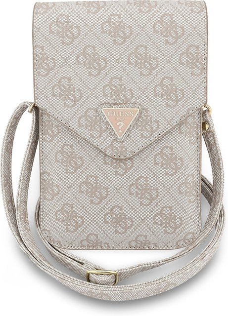 Guess Universaltasche Fliptok Triangle 4G für dein Telefon in Rosa und Beige - Bild 1