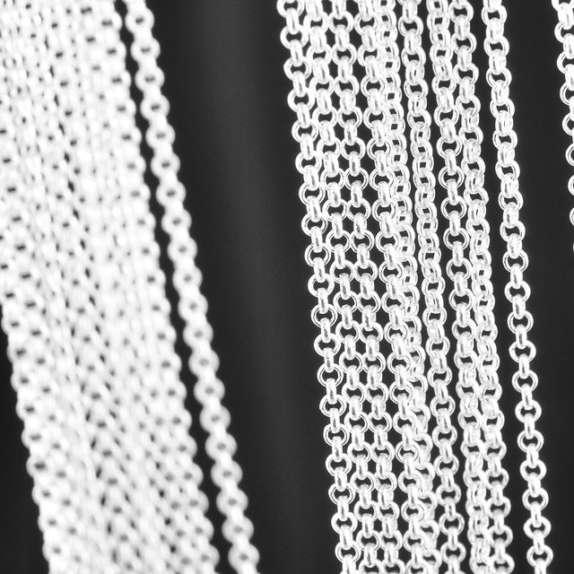 YAAMELI Halskette 925 Sterlingsilber, Gliederkette, 40-75 cm, Unisex - Bild 1