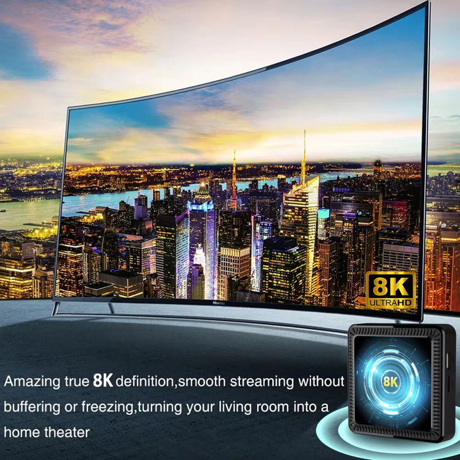 Smart TV Box Android 16 mit Allwinner H618 Quad Core, 8GB RAM, 256GB ROM, 8K Ultra HD, Bluetooth 6.0 und Google Sprachassistent in Schwarz - Bild 5